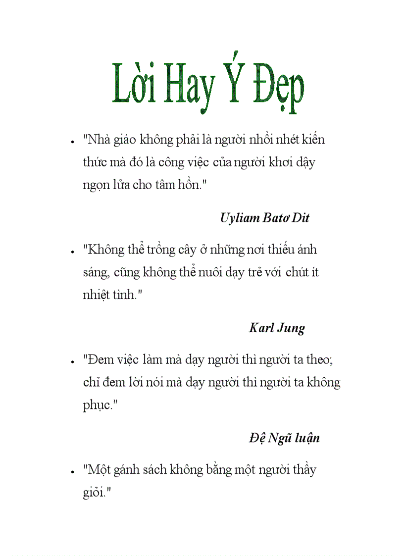 LỜI HAY Ý ĐẸP
